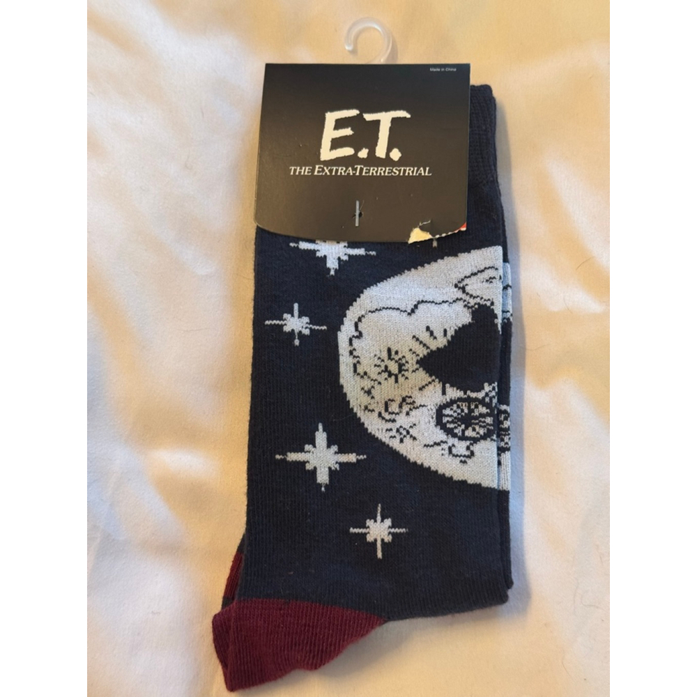 Men's BIOWORLD E.T. Navy Burgundy Casual Socks One Size